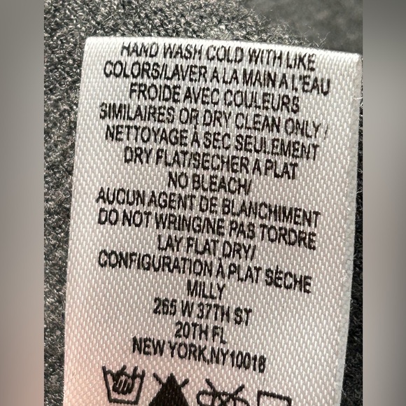 Milly Minis Girls Grey Drop Waist Mini Sweater Dress, size 12 - Picture 8 of 8